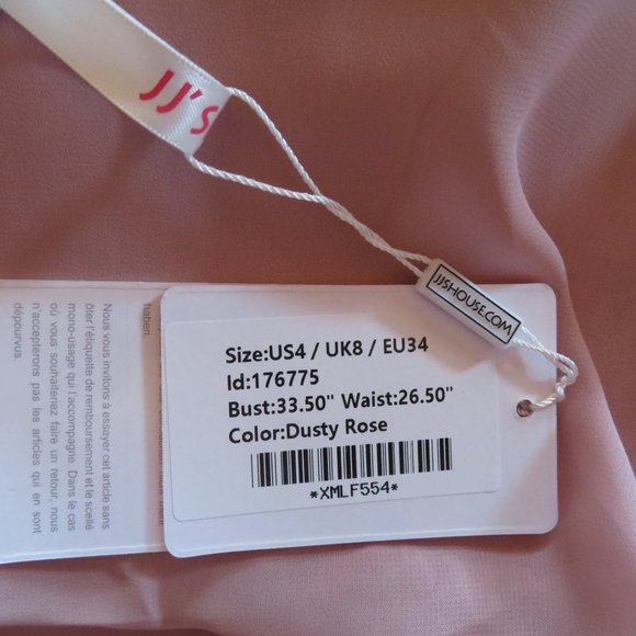 JJ's House Special Occasion Dress / Formal Dress Dusty Rose NWT - Picture 3 of 4